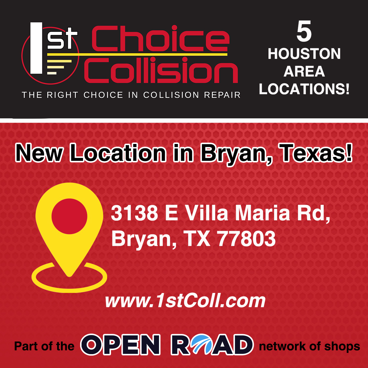 Read more about the article 1st Choice Opens Location in Bryan, TX
